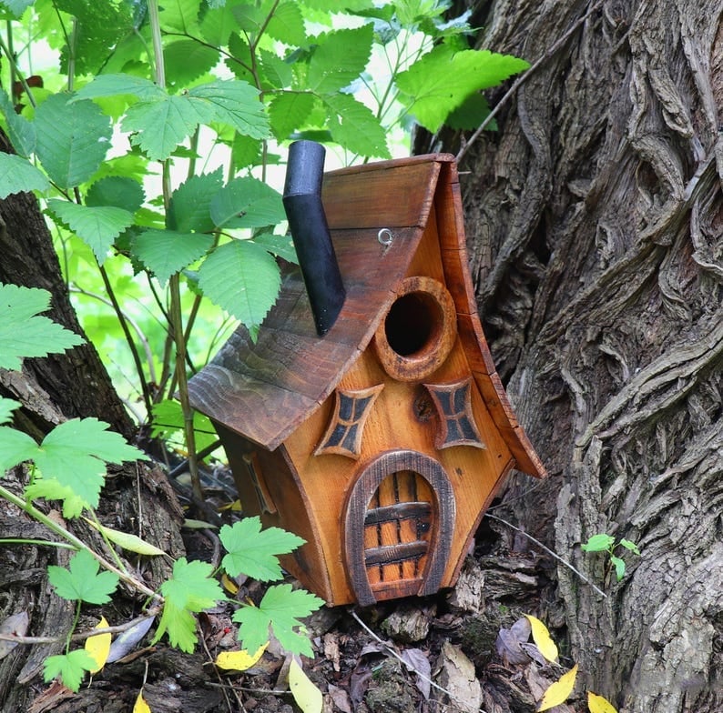 🐦Handmade Bird House-Rustic Whimsical Style